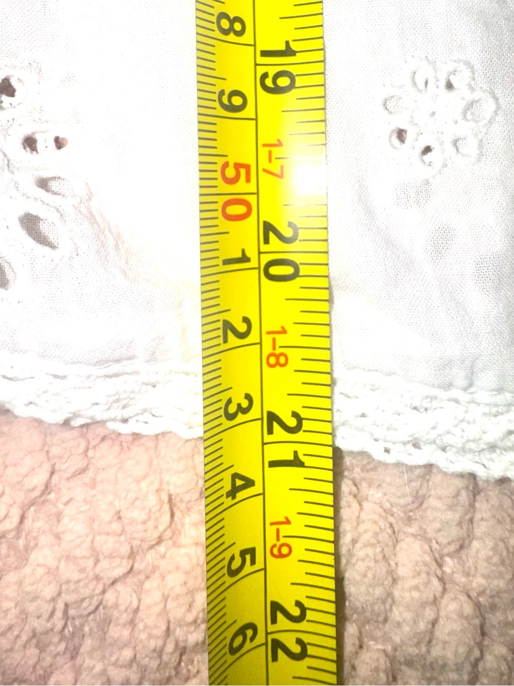 Pilcro by Anthropologie 3/4 Sleeve Crop Babydoll Top Eggshell Eyelet medium - Picture 8 of 12